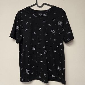 Modern Lux Alien Galaxy Graphic T-Shirt Black XL